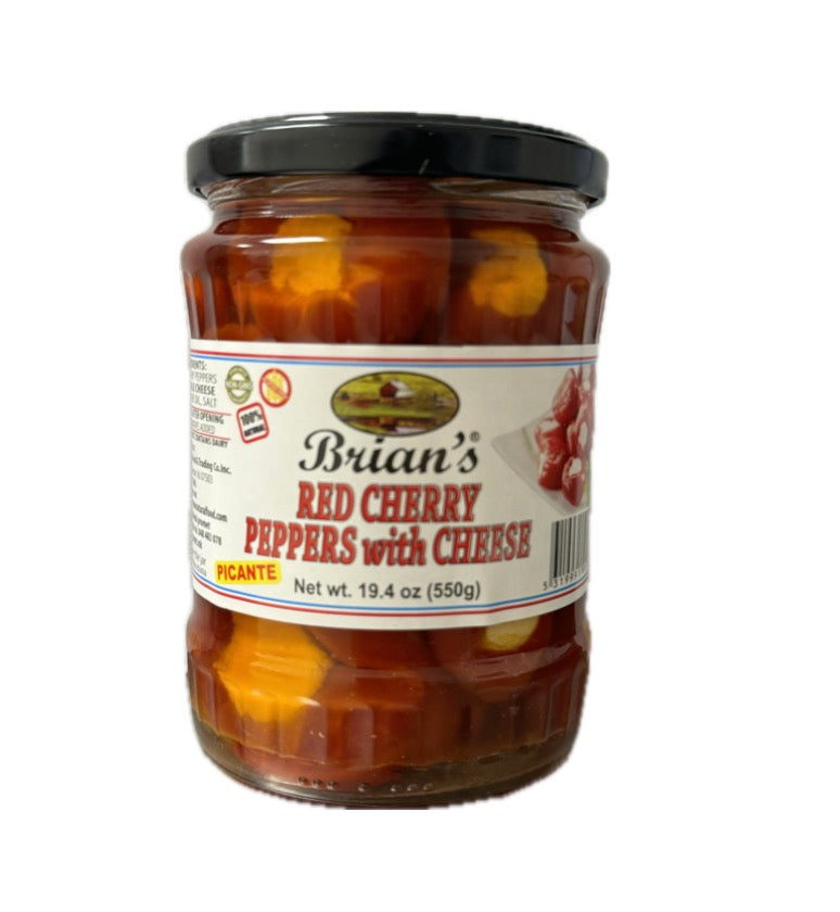 Brian’s Red Cherry Peppers with Cheese 550g