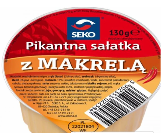 Pikantna salatka z makreli Seko mackerel salad 130g