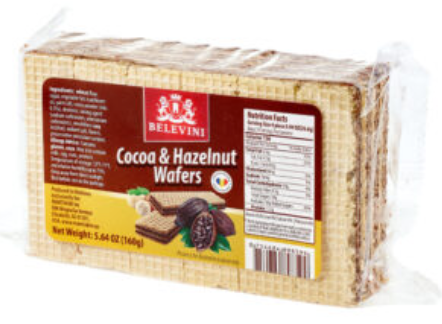 Cocoa & Hazelnut Wafers - Coffee Wafer Bean 160 g