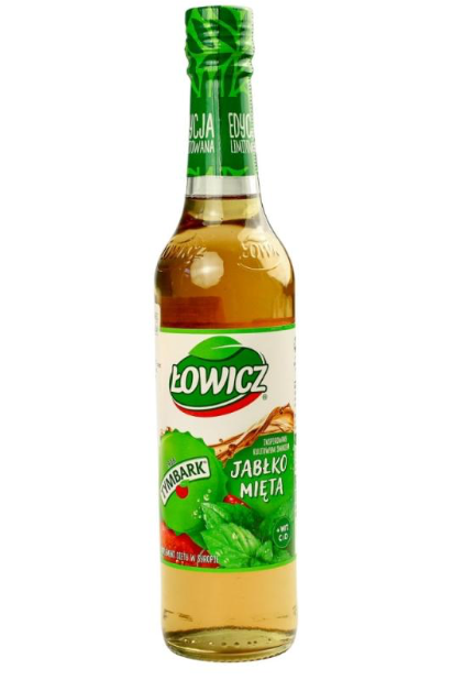 Lowicz Syrup Apple Mint - Jabłko Mięta Syrop 400ml