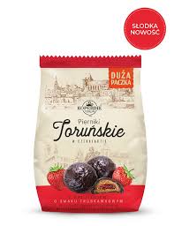 Kopernik Pierniczki w Czekoladzie z Nadzieniem Truskawkowym - Chocolate covered gingerbread with strawberry filling