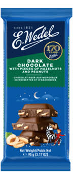 E. Wedel Dark Chocolate With Hazelnuts And Peanuts 90g