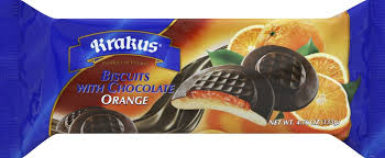 Krakus Biscuit With Chocolate Orange 135g