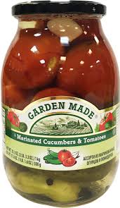 Garden Made Pickled Cucumbers and Tomatoes Spicey - Ogorki I Pomidory Pikantna