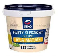 Seko Salted Atlantic Matjes Herring Fillets Bucket 800g