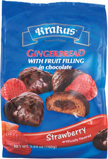Krakus Gingerbread with Strawberry filling in Chocolate