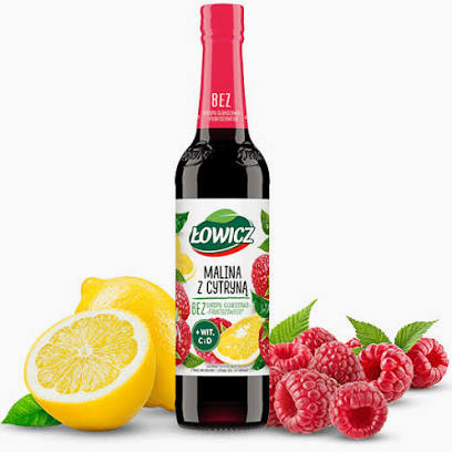Lowicz Syrup Malina I Cytryna - Raspberry and lemon Flavor Syrup 400ml