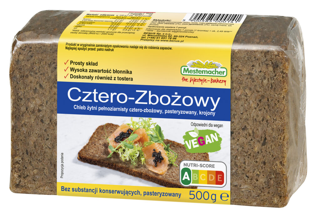 Benus Mestemacher Chleb Cztero Zbozowy - Four Grain Bread