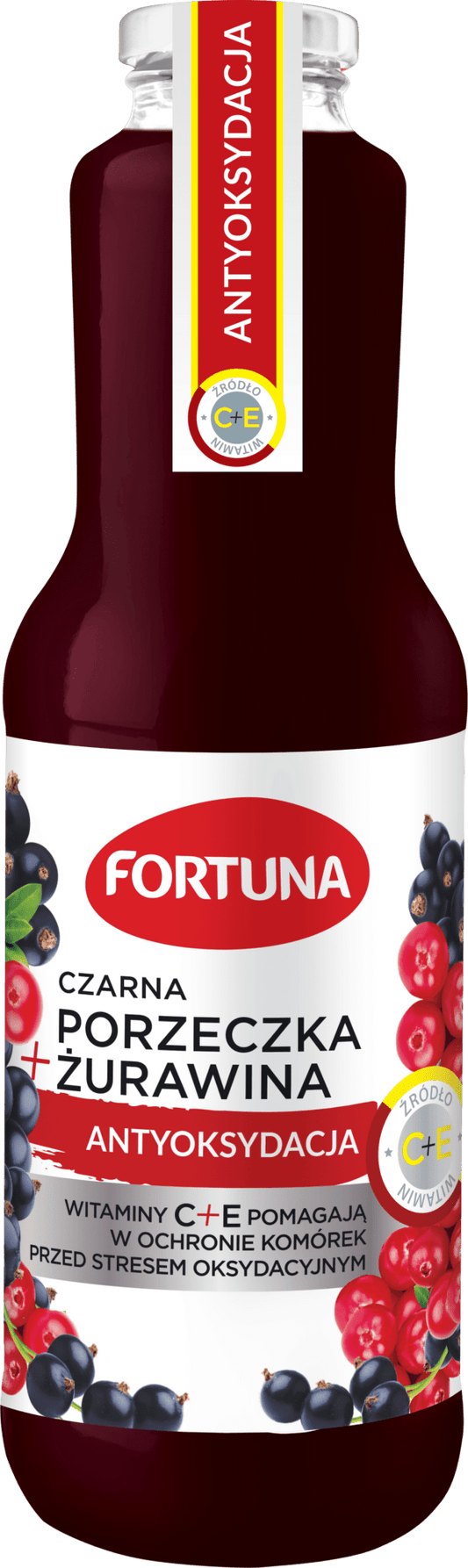 Fortuna Czarna Porzeczka zurawina - Blackcurrant with cranberries – Antioxidation 1l