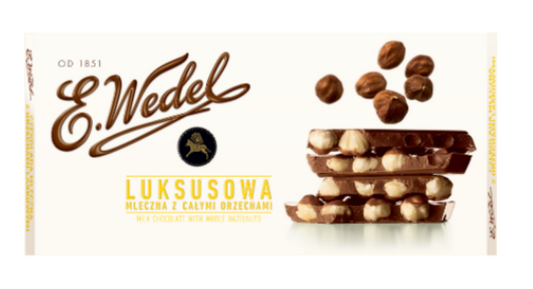 Wedel Luksusowa Czekolada z Orzechami - Whole Hazelnuts 100g