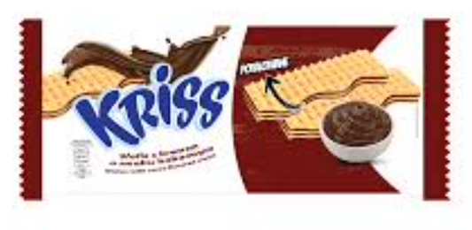 Kriss Wafle Z Kremem O Smaku Kakaowym 180G