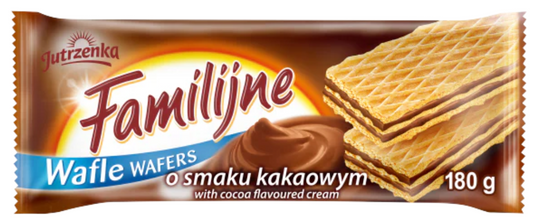 Jutrzenka Family Wafers Cocoa Kakaowe 180g