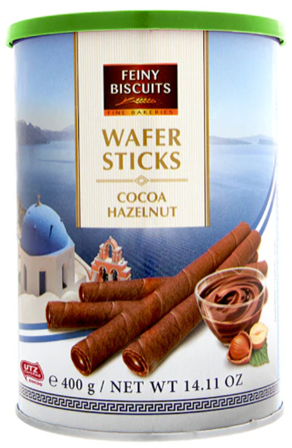 Feiny Biscuits WAFER ROLLS w/ Cocoa-Hazelnut Flavor 400g