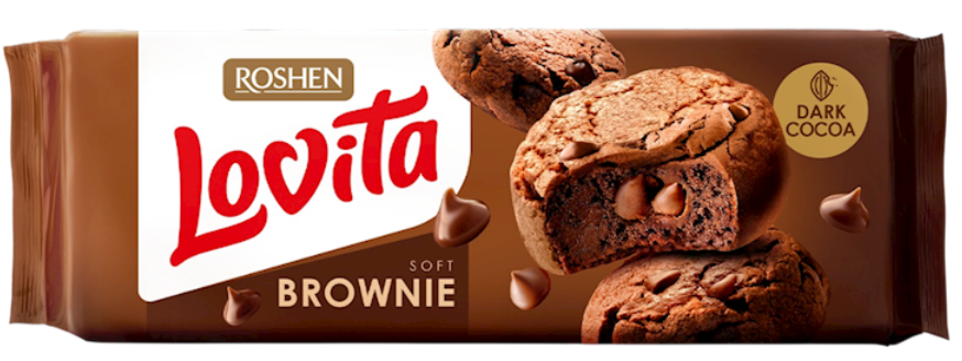 Roshen Lovita Dark Brownie Cookie