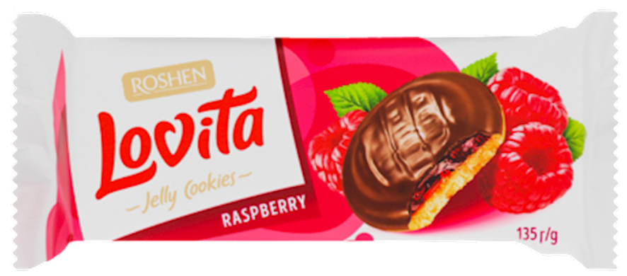 Roshen Lovita Jelly Cookies Raspberry Filling