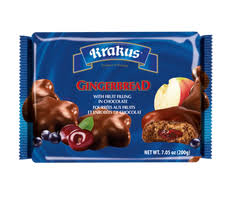 Krakus Pierniki Owocowe w Czekoladzie 200g - Chocolate covered Gingerbread with fruit filling
