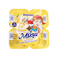 Bakoma Cream Vanilla Flavored Mikuś - Deser Mleczny Waniliowy (240g)
