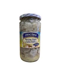 Cracovia Herring Fillets in Wine Marinade - Filety Sledziowe w zalewie winney 737g