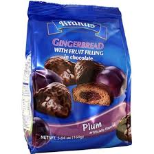Krakus Gingerbread Plum Fruit Filling Covered in Chocolate 160g