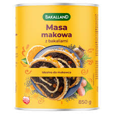 Bakalland Masa Makowa z Bakaliami 850g - Poppyseed Filling with dried fruit