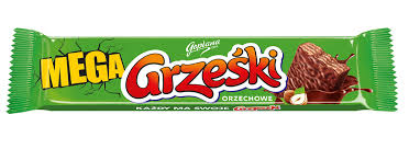 Goplana Grzeski Mega Milk Hazelnut- Mega Grześki Orzechowr w czekoladzie mlecznej 48g