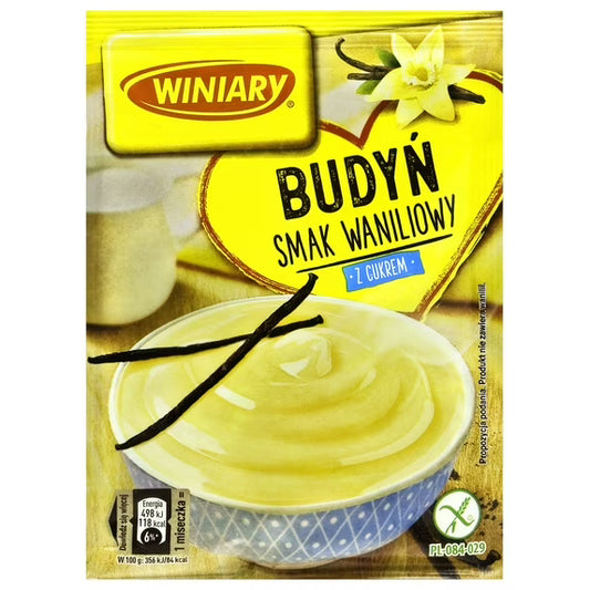Winiary Budyn Waniliowy z Cukrem - Vanilla Pudding Mix with Sugar