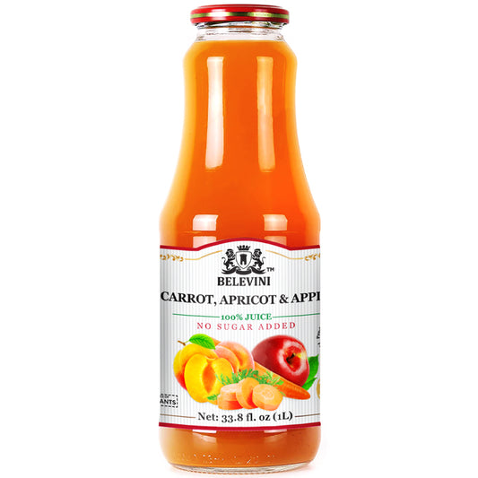 BELEVINI CARROT, APPLE & APRICOT Juice - JAR