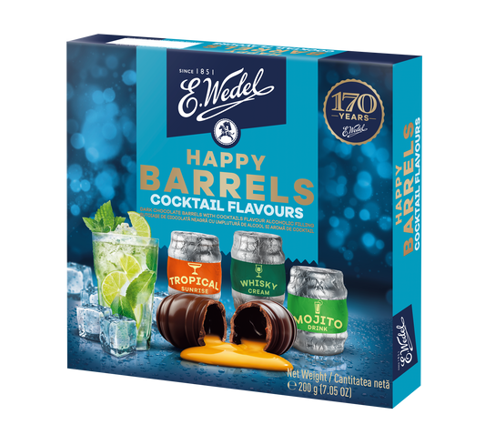 Wedel Barylki w czekoladzie deserowej - Happy Barrels Cocktail Mix