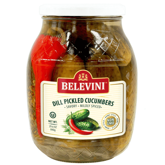 BELEVINI Dill PICKLED CUCUMBERS & HOT PEPPER