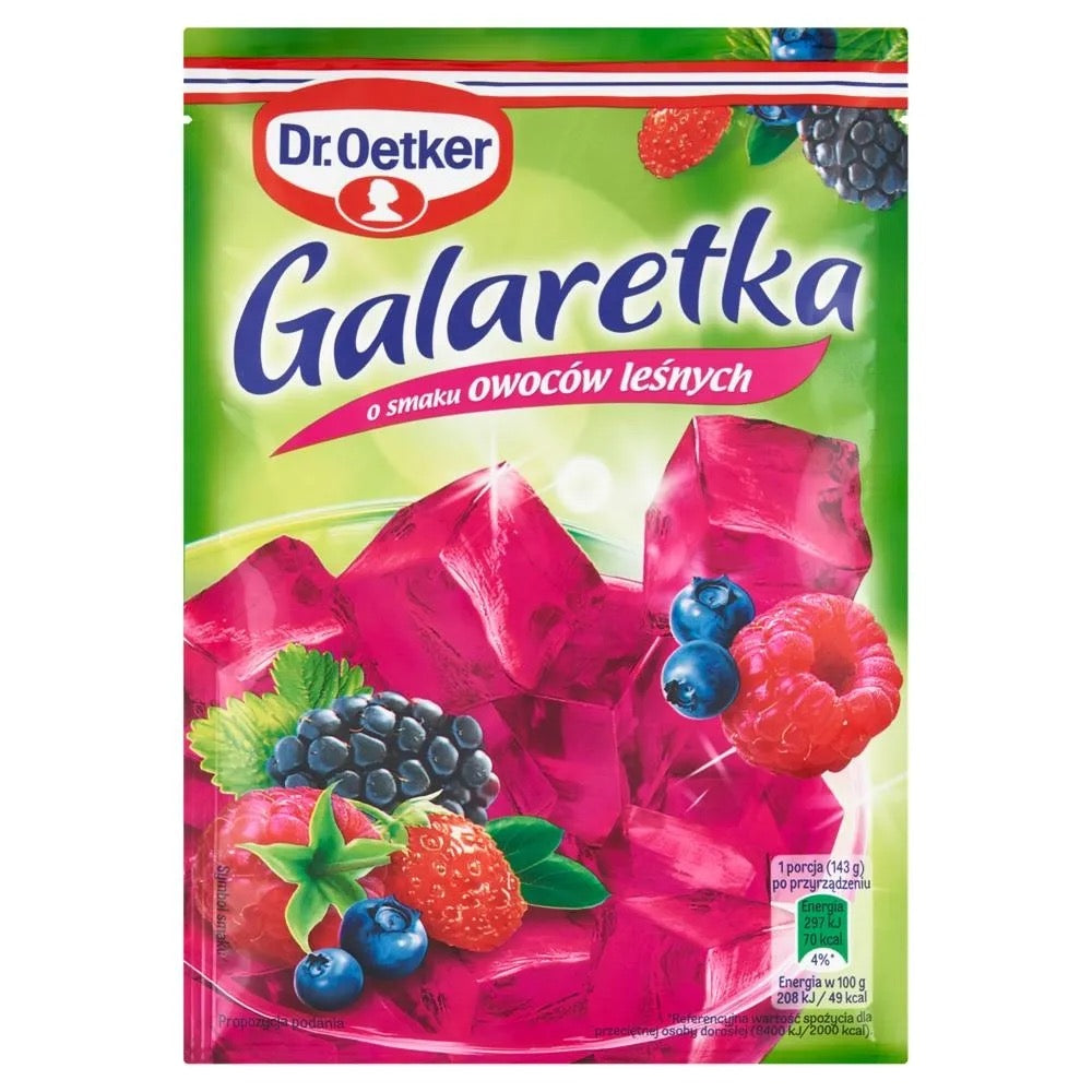 Dr. Oetker Galaretka Smaku Owocow Lesnych  - Forest Fruit Flavored Jelly