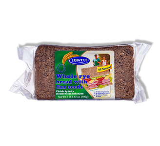 Lowell Foods Whole Grain Rye Bread with Flax Seeds - Chleb żytni pełnoziarnisty z siemieniem lnianym