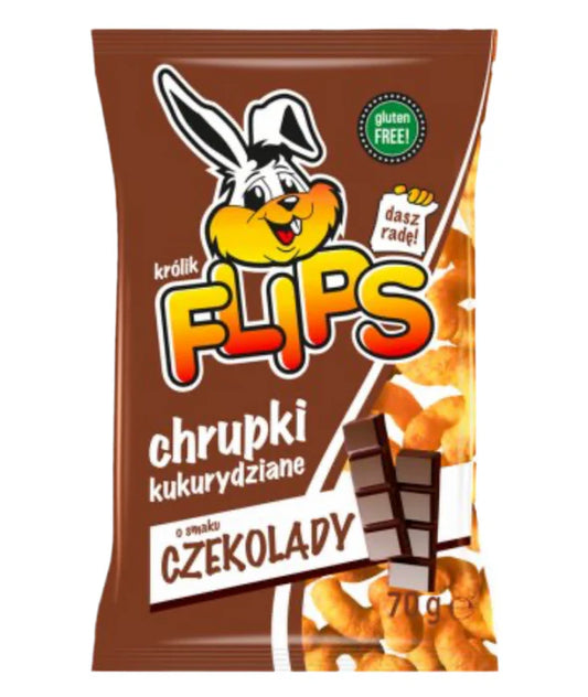 FLIPS CHOCOLATE CORN PUFFS - chrupki kukurydziane o smaku czekoladowym