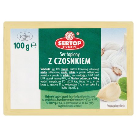 SERTOP TYCHY Ser topiony z czosnkiem - SERTOP cheese with garlic