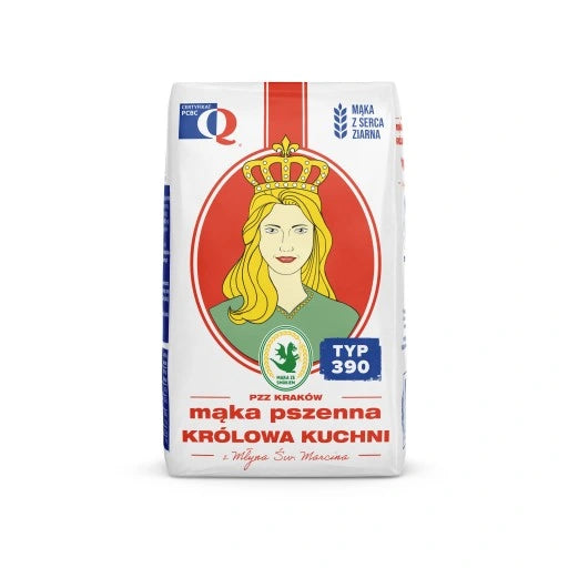 Maka Pszenna Królowa Kuchni 1 Kg Typ 390 PZZ - Wheat Flour Queen of the Kitchen