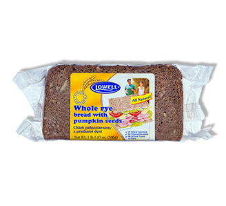 Lowell Foods Whole Grain Rye Bread with Pumpkin Seeds - Chleb żytni pełnoziarnisty z pestkami dyni