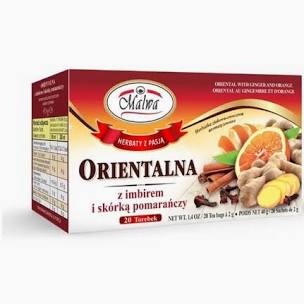 Malwa Herbata Orientalna z Imbirem I Skora Pomaranczy- Oriental Tea with ginger and orange peel