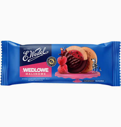 E. Wedel Wedlowe Wisniowe - Sponge Cake with Cherry Jelly in Dark Chocolate