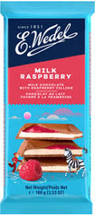 E. Wedel Milk Raspberry - Milk Chocolate With Raspberry Filling 100g