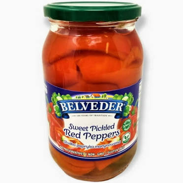 Belveder Sweet Pickled Red Peppers - Slodka Papryka Marynowana 900g