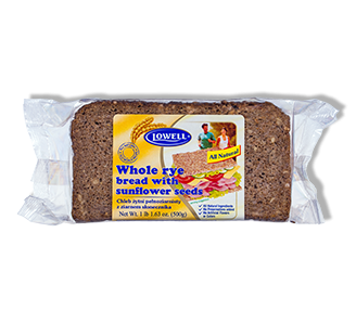 Lowell Foods Whole Grain Rye Bread with Sunflower Seeds - Chleb żytni pełnoziarnisty z nasionami słonecznika