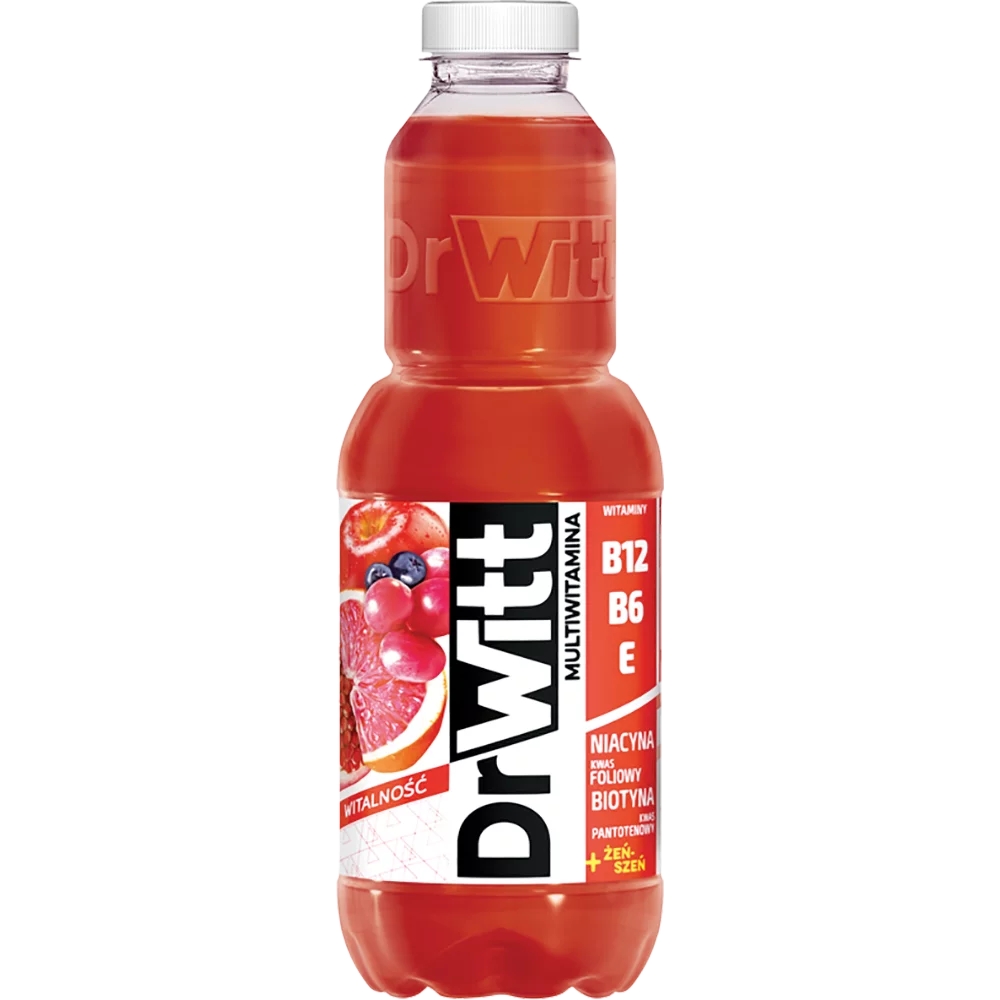 DRWITT PREMIUM VITALITY RED MULTIVITAMIN DRINK 1L - Drwitt NAPÓJ MULTIWITAMINOWY 1L