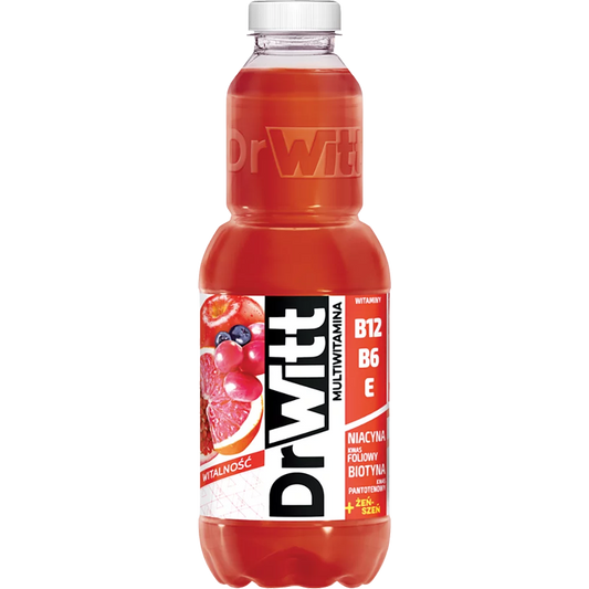 DRWITT PREMIUM VITALITY RED MULTIVITAMIN DRINK 1L - Drwitt NAPÓJ MULTIWITAMINOWY 1L