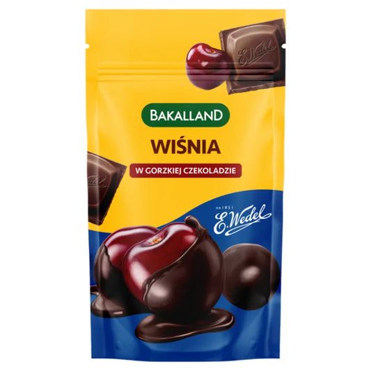 BAKALLAND Wedel dark chocolate-covered cherry - wiśnia w gorzkiej czekoladzie