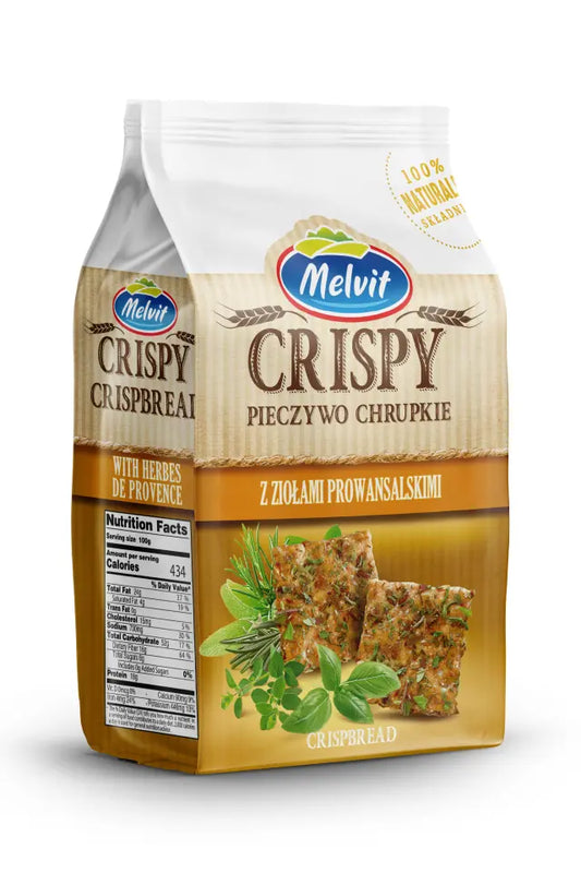 Melvit Zbożowe chrupkie Crispy z ziołami prowansalskimi - Crispy crispbread with Provencal herbs