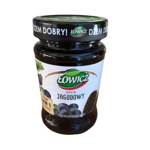 Polski Dzem Jagodowy Lowicz - Polish Blueberry Preserves 240g